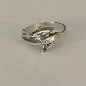 Vintage Silver Dolphin Ring size 6.5